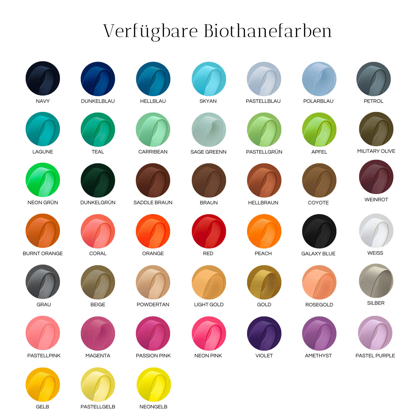 Biothanehalsband Double in deinen Wunschfarben