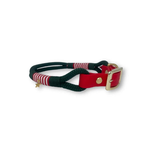 Halsband Santa aus Tau Halsumfang 37-42cm