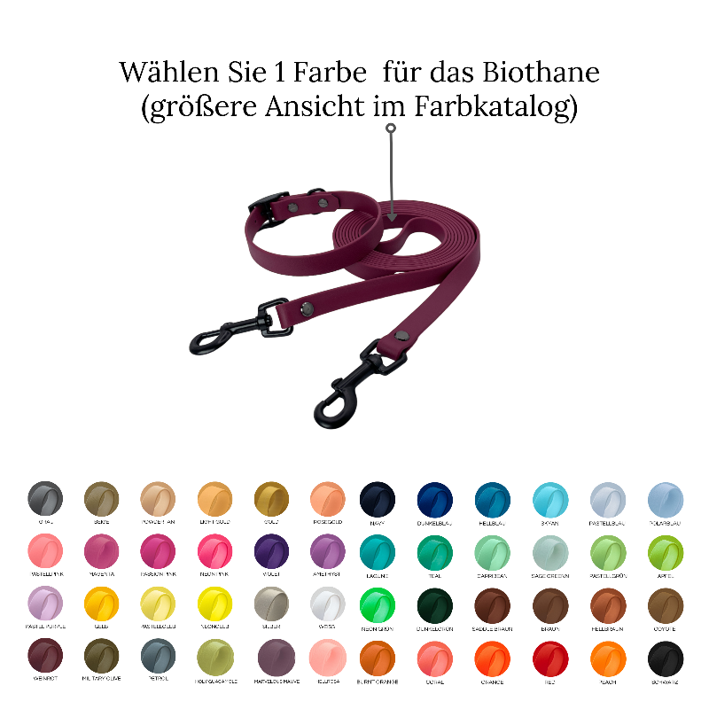 Einfaches Biothaneset (Halsband und Leine auch einzeln möglich)