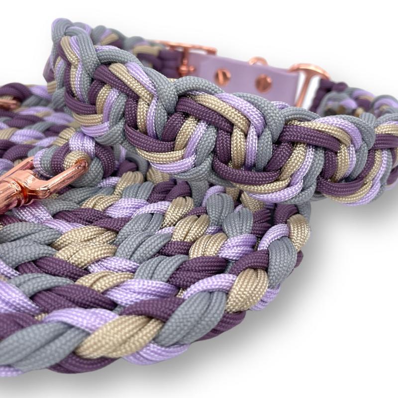 Robuste Hundeleine aus Paracord, ideal für Outdoor-Aktivitäten, mit rutschfestem Griff und verstellbarer Länge für optimalen Komfort und Sicherheit.