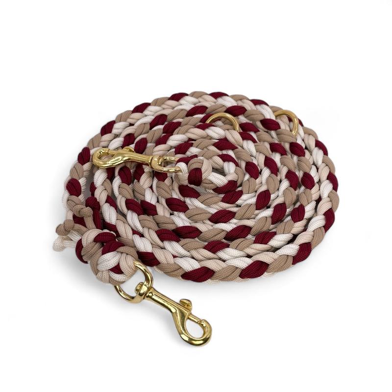 Geflochtenes Paracord Blumenhalsband und Leine für Hunde. Stilvolles Design, robust und bequem – perfekt für modische Spaziergänge mit Ihrem Vierbeiner!