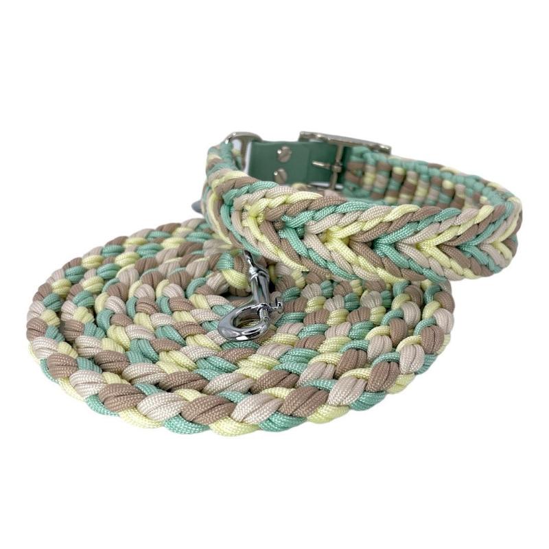 Robuste Hundeleine aus Paracord, ideal für Outdoor-Aktivitäten, mit rutschfestem Griff und verstellbarer Länge für optimalen Komfort und Sicherheit.