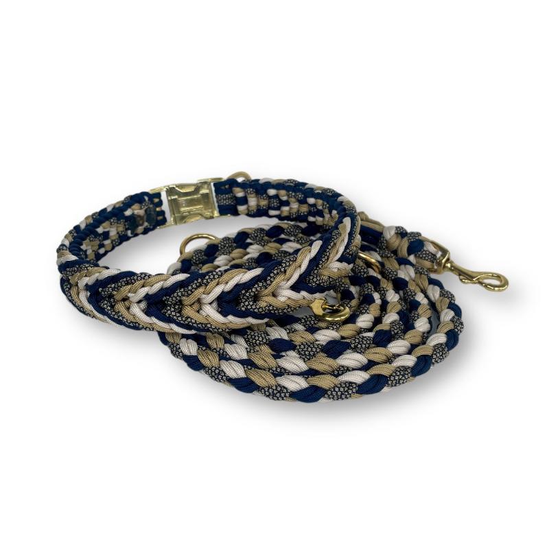 Robuste Hundeleine aus Paracord, ideal für Outdoor-Aktivitäten, mit rutschfestem Griff und verstellbarer Länge für optimalen Komfort und Sicherheit.