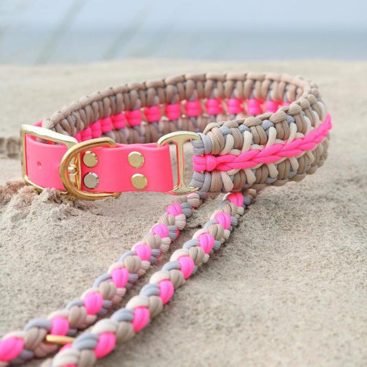 Paracord set Princess consisting of collar "Calais" and leash